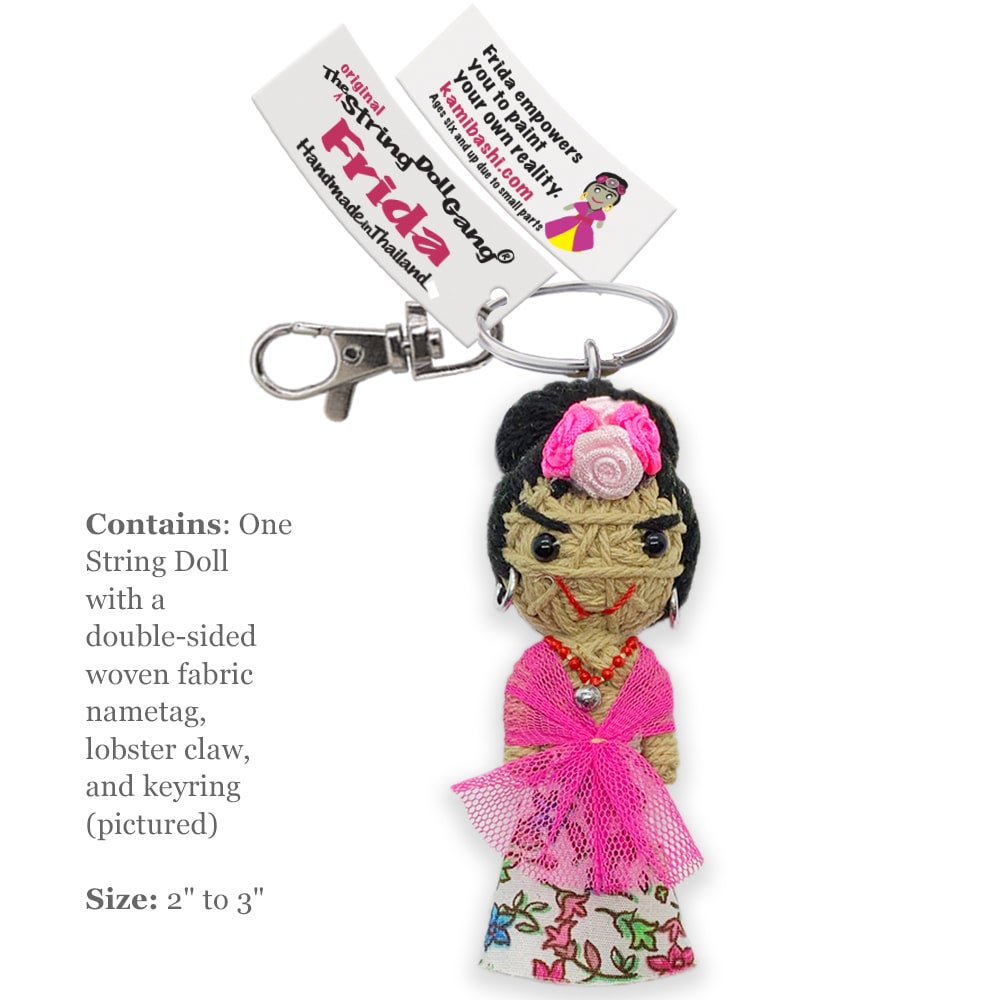 Frida Kahlo String Doll Keychain from Thailand